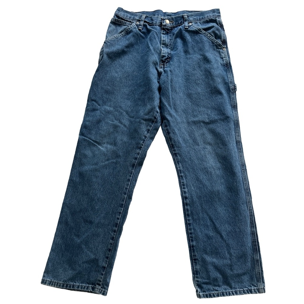Wrangler Relaxed Carpenter Natural Blue Jeans Sz Waist 32 /30L